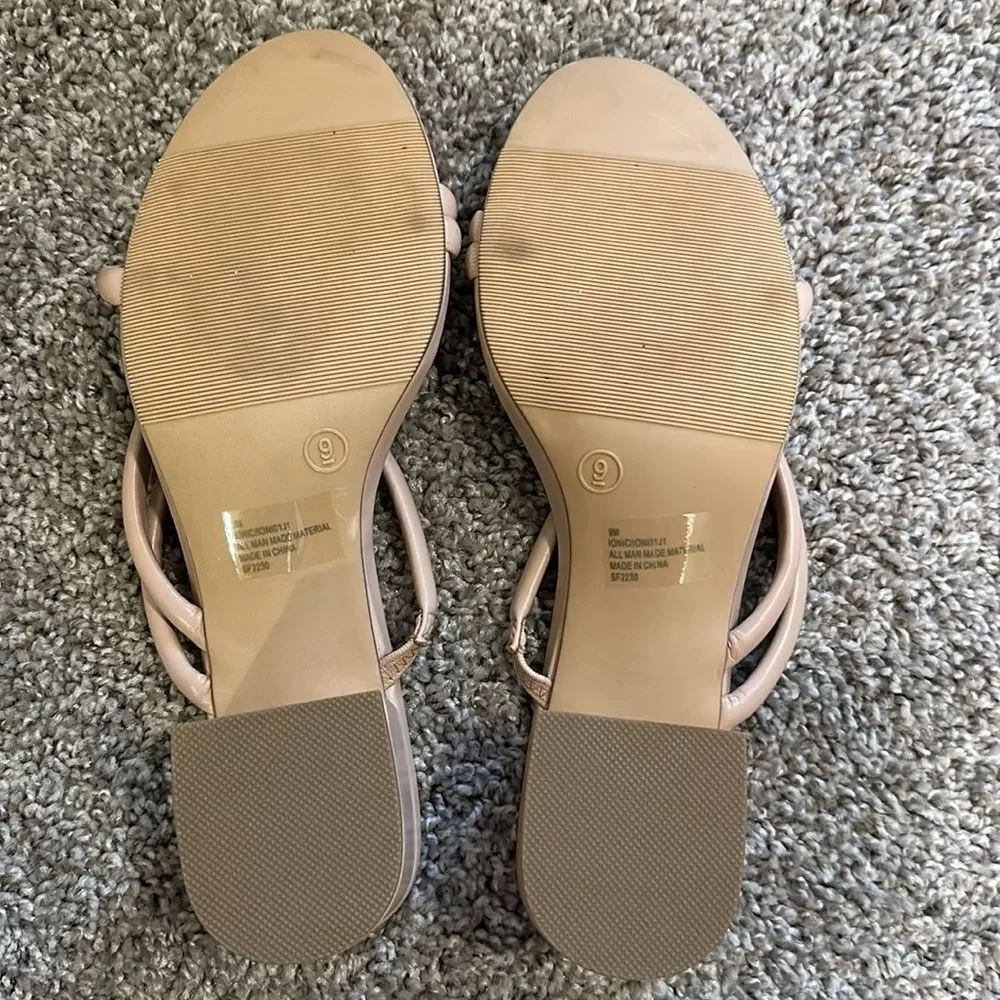 NWOT Madden Girl Nude Heeled Sandal Size 9